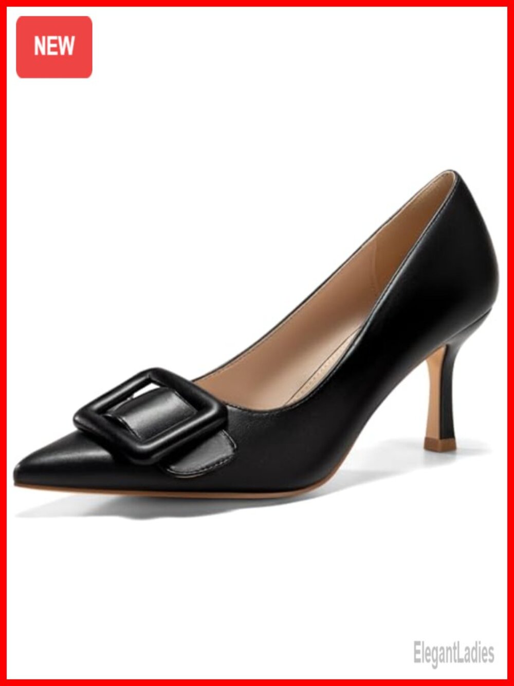 Faux Suede Kitten Heel Pumps Pointed Toe Buckle Wedding Party Heels